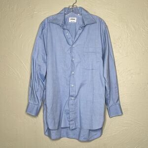 Lorenzini Blue Button Up - Size 15.25/40 - Stylish & Versatile